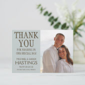 有難うビーチ先結婚式 サンキューカード (スタンド正面)