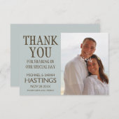 有難うビーチ先結婚式 サンキューカード (正面/裏面)