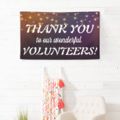 有難うボランティアフェスティバルのストリングライトバナー 横断幕 (インサイチュ)