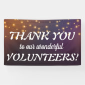 有難うボランティアフェスティバルのストリングライトバナー 横断幕 (横)