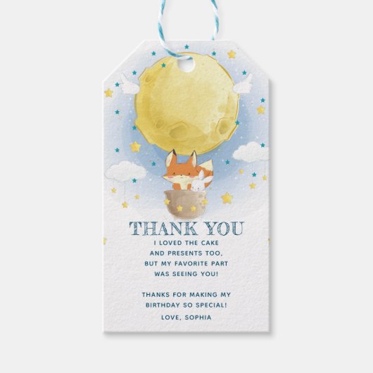 有難うムーンエアバルーン ギフトタグ (正面)