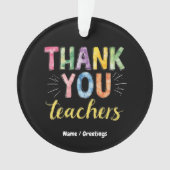 有難う先生と学生の卒業ギフト オーナメント (正面)