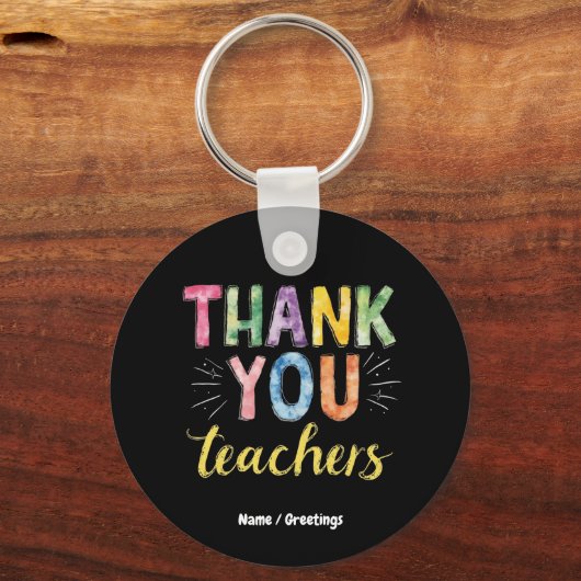 有難う先生と学生の卒業ギフト キーホルダー (正面)