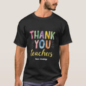 有難う先生と学生の卒業ギフト Tシャツ (正面)