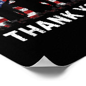 有難う愛国心のシャツメモリアルデー7月4日 ポスター (角)