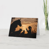 有難う愛犬キャットガール可愛い子守さん カード (正面)