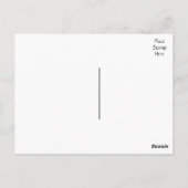 有難う白黒水玉模様絵葉書 ポストカード (裏面)