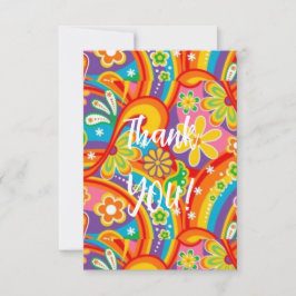 有難う色の花カード 招待状