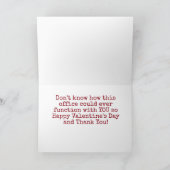 有難う&ハッピーバレンタインデーの同僚 シーズンカード (内部)