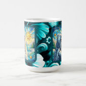 有難お洒落極ベアフェイクステンドグラス コーヒーマグカップ (中央)