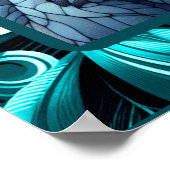 有難お洒落極ベアフェイクステンドグラス ポスター (角)