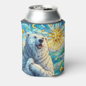 有難お洒落極ベアフェイクステンドグラス 缶クーラー (缶裏面)