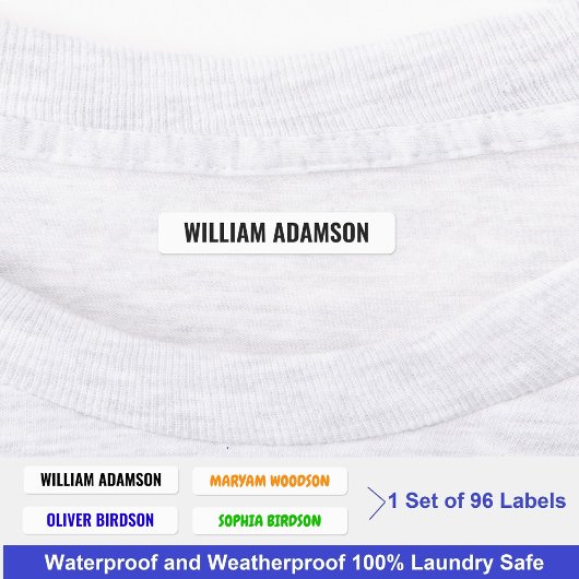 服のパーソナライズされた名前ラベルに貼る ラベル