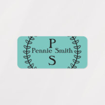 服のパーソナライズされた名前ラベルに貼る