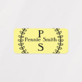 服のパーソナライズされた名前ラベルに貼る ラベル (デザイン2)