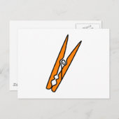 服のペグ ポストカード (正面/裏面)