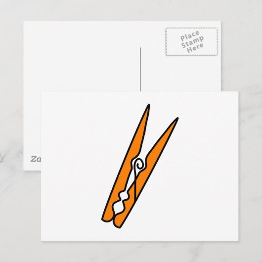 服のペグ ポストカード (正面/裏面)