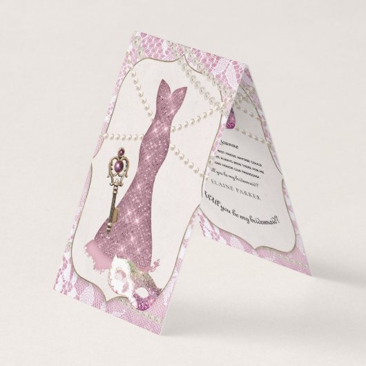 服の型枠のマネキンの魔法の鍵のマスク 名刺 (正面)