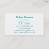 服の型枠: 名刺 (裏面)