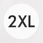 服の衣類用2XLサイズラベル ラベル (デザイン2)