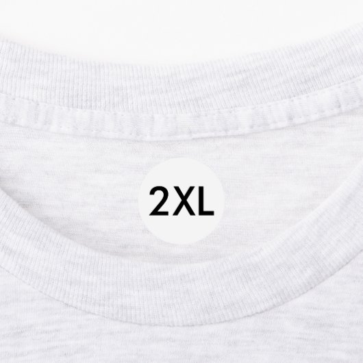 服の衣類用2XLサイズラベル ラベル (貼付)