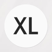 服の衣類用XLサイズラベル ラベル (デザイン1)