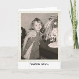 服の60年代の小さくかわいい女の子 カード