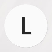服のLサイズ丸型粘着ラベル ラベル (デザイン1)