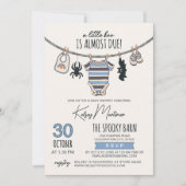 服は小さなブーブブルーボーイハロウィーンを行う 招待状 (正面)