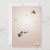 服を着せられたカップルの(青い)招待状 招待状 (裏面)