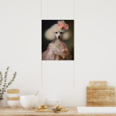 服を着たアニマルプリント王室の、レディドッグ ポスター (キッチン)