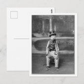 服を着たヒヒヴィンテージ ポストカード (正面/裏面)