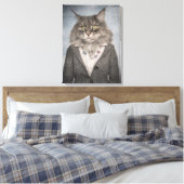 服を着た猫 キャンバスプリント (インサイチュ (寝室))
