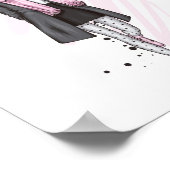 服を着た美しスタイリッシュい女の子とファッション ポスター (角)