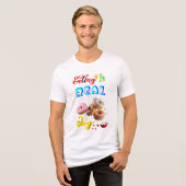 服を食べるのは本当の喜び トライブレンドTシャツ (正面全面)