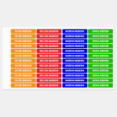 服カラフルの名前に貼る、防水 ラベル (シート)