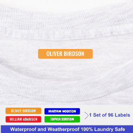 服カラフルの名前に貼る、防水 ラベル