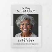 服務禁止写真葬式のミニマルな順番 三つ折りプログラム (カバー)