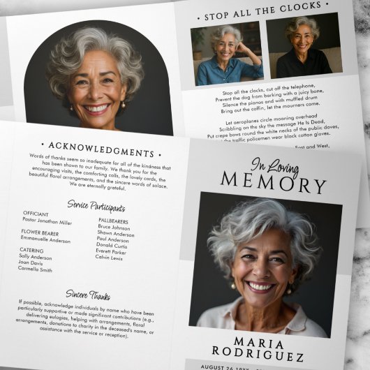 服務禁止写真葬式のミニマルな順番 三つ折りプログラム