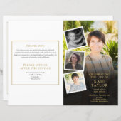 服務葬式プログラムの写真コラージュ (正面/裏面)