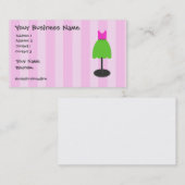 服店のピンクの名刺 名刺 (正面/裏面)