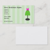 服店の緑の名刺 名刺 (正面/裏面)