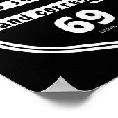 服役して訂正する文法警察おもしろい ポスター (角)