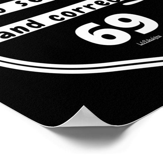 服役して訂正する文法警察おもしろい ポスター (角)