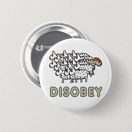 服従しない 缶バッジ (正面&裏面)