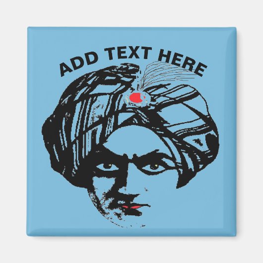 服従マジシャン顔 マグネット (正面)