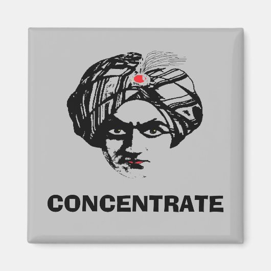 服従マジシャン顔 マグネット (正面)