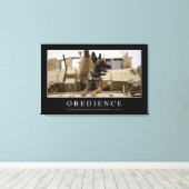 服従：感動的引用文2 キャンバスプリント (インサイチュ (ウッドフロア))