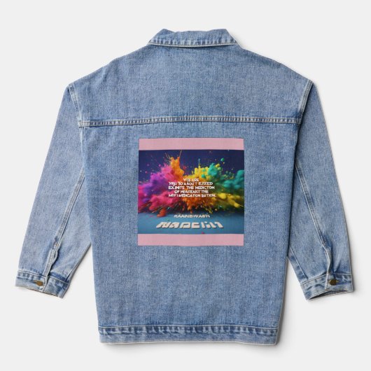 服用量を超えて デニムジャケット (裏面)