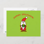 服装およびギフトのかわいく小さいサンタクロース シーズンポストカード (正面/裏面)